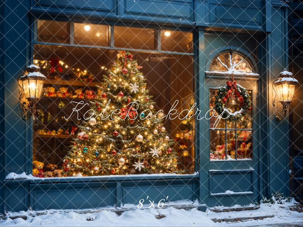 Kate Arbre de Noël Boutique Fenêtre Toile de fond conçue par Chain Photographie - Kate Backdrop FR