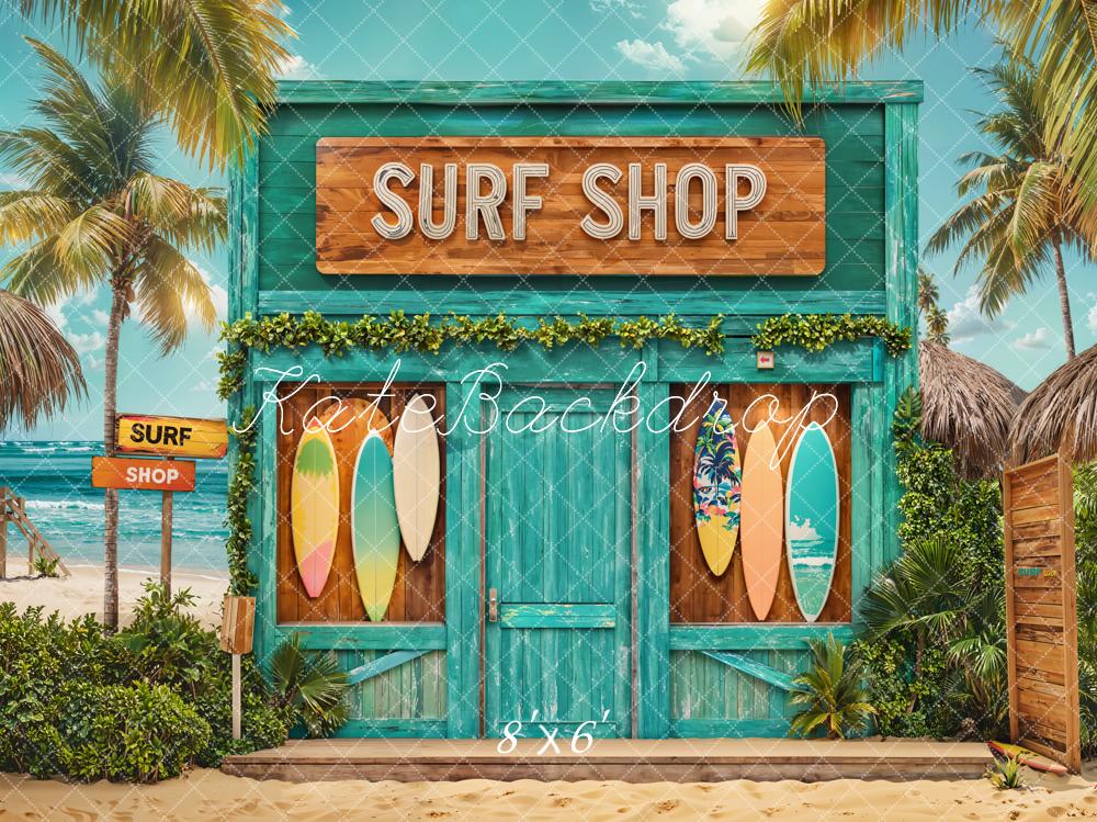 Kate Été Plage Surf Boutique Tropical Toile de fond conçue par Emetselch - Kate Backdrop FR