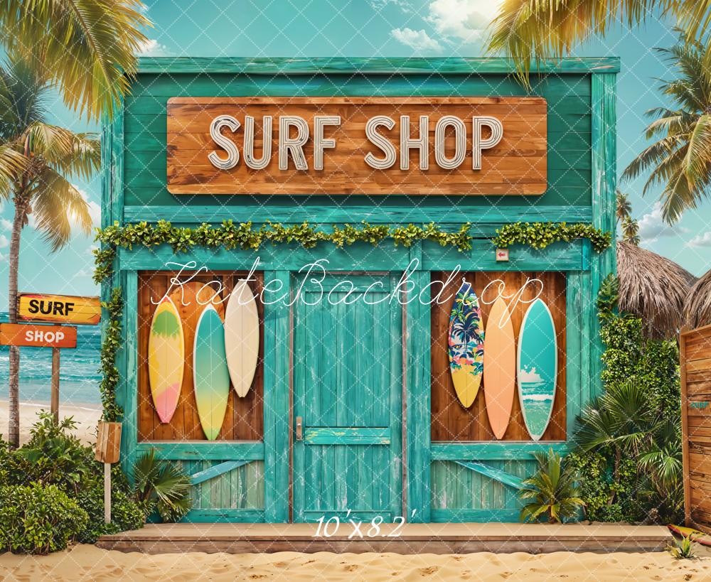 Kate Été Plage Surf Boutique Tropical Toile de fond conçue par Emetselch - Kate Backdrop FR
