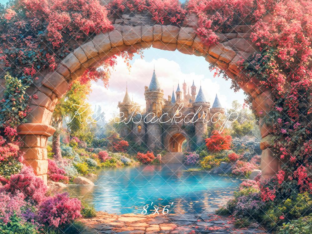 Kate Conte de fées Château Arche Jardin Toile de fond conçue par Emetselch - Kate Backdrop FR
