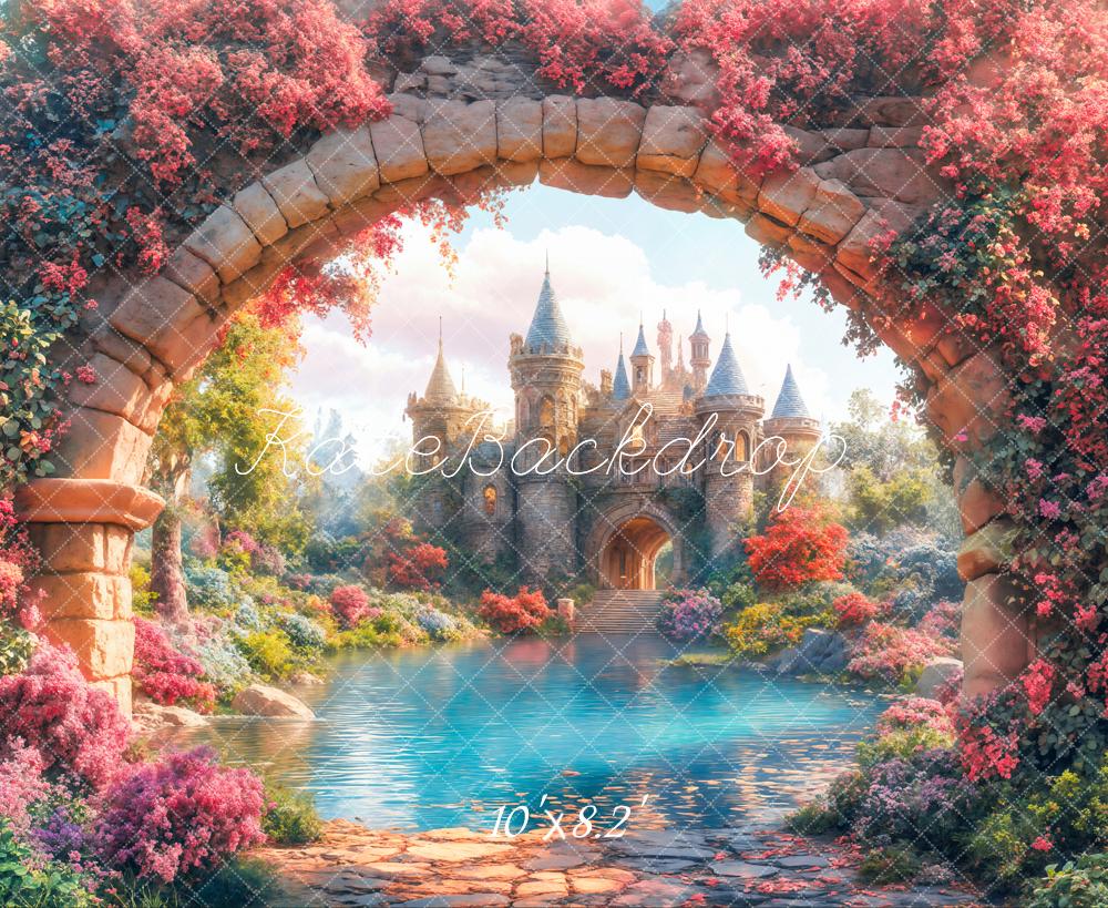 Kate Conte de fées Château Arche Jardin Toile de fond conçue par Emetselch - Kate Backdrop FR