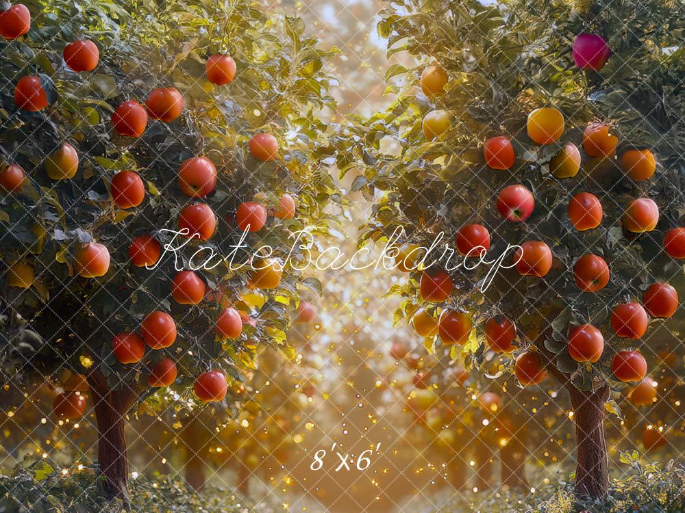 Kate Automne Pomme Verger Bokeh Doré Toile de fond conçue par Mini MakeBelieve - Kate Backdrop FR