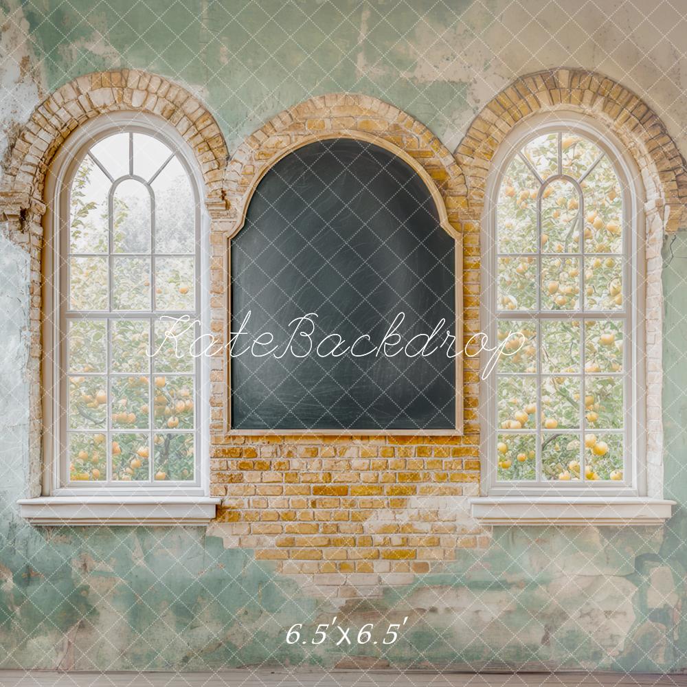 Kate École Délabré Tableau noir Fenêtre Toile de fond conçue par Mini MakeBelieve - Kate Backdrop FR