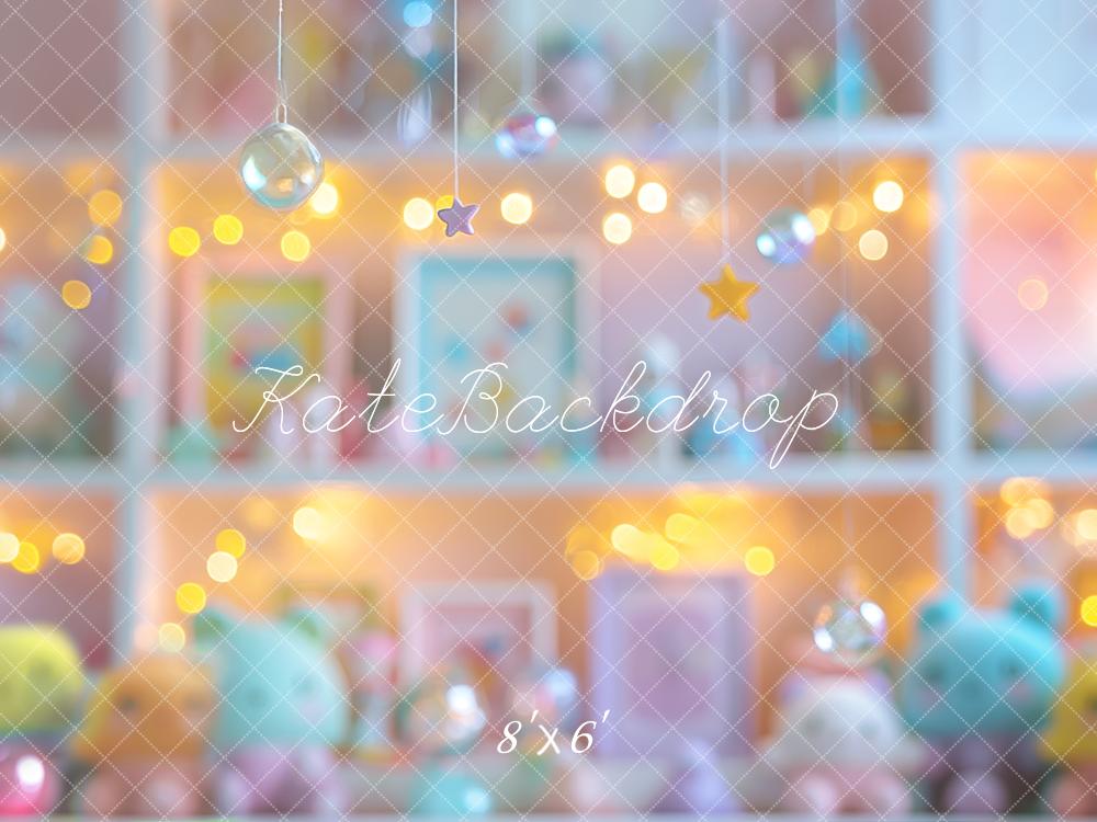 Kate Bokeh Fille Étagère Poupées Toile de fond conçue par Mini MakeBelieve - Kate Backdrop FR