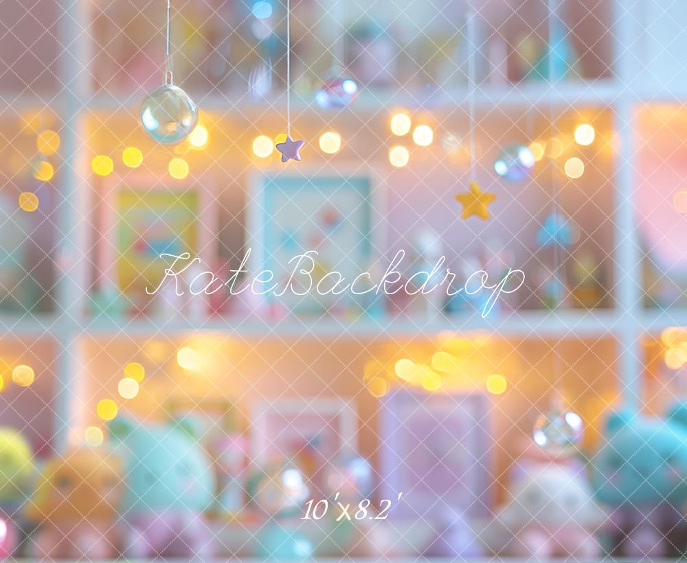Kate Bokeh Fille Étagère Poupées Toile de fond conçue par Mini MakeBelieve - Kate Backdrop FR