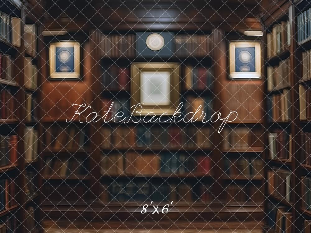 Kate Bokeh Bibliothèque Étagère Vintage Toile de fond conçue par Mini MakeBelieve - Kate Backdrop FR