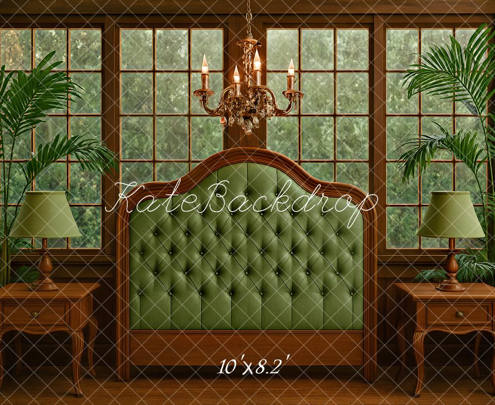 Kate Chambre Serre Tête de lit Fenêtre Bois Toile de fond conçu par Ashley Paul - Kate Backdrop FR