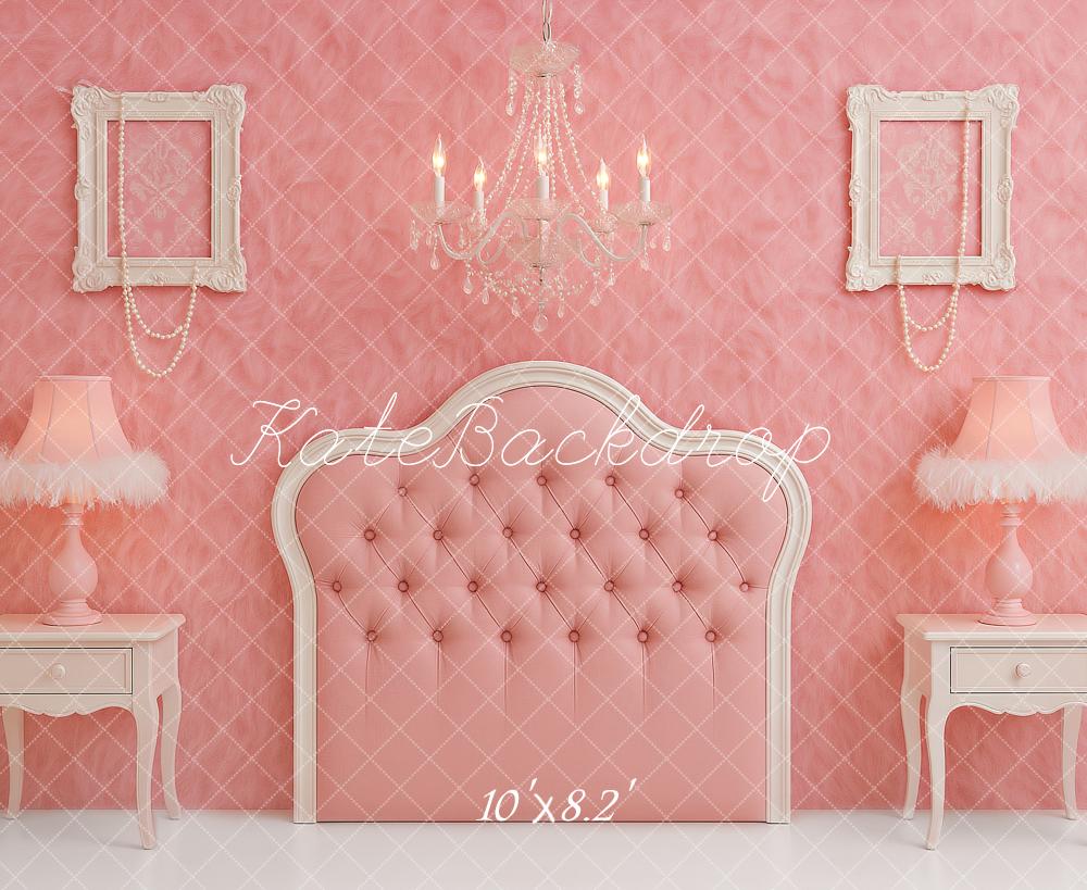 Kate Princesse Tête de lit Rose Lustre Toile de fond conçu par Ashley Paul - Kate Backdrop FR