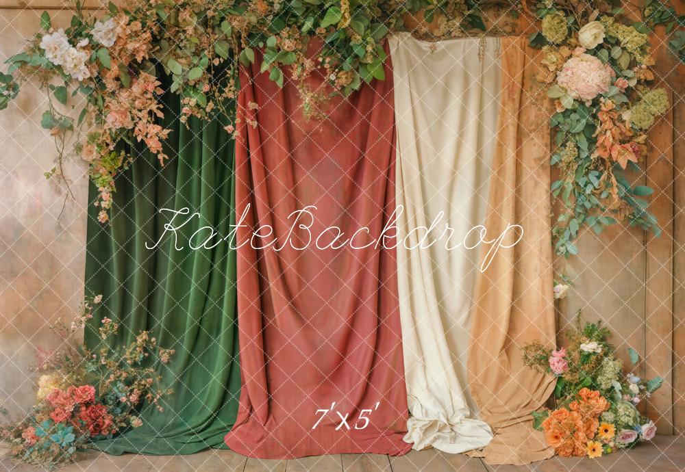 Kate Rideaux Fleurs Portrait Intérieur Toile de fond conçue par Emetselch - Kate Backdrop FR
