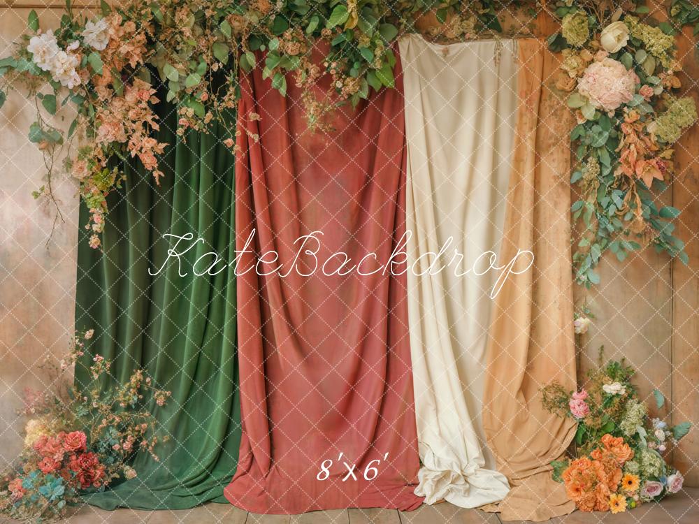 Kate Rideaux Fleurs Portrait Intérieur Toile de fond conçue par Emetselch - Kate Backdrop FR