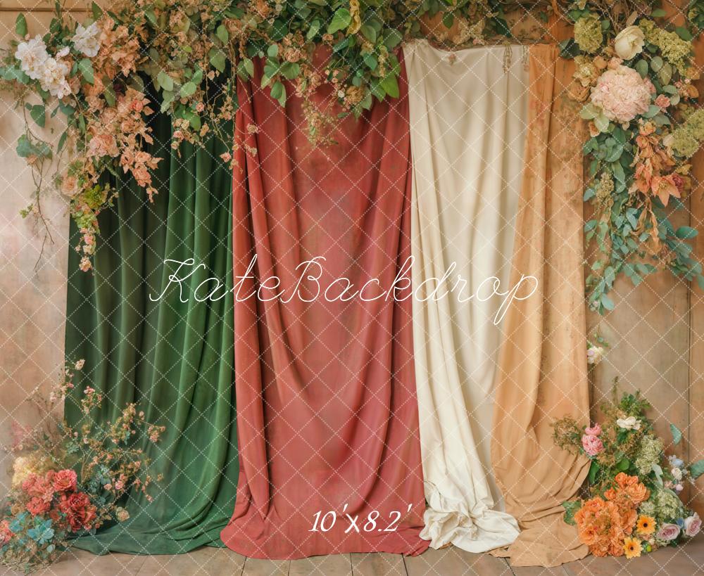 Kate Rideaux Fleurs Portrait Intérieur Toile de fond conçue par Emetselch - Kate Backdrop FR