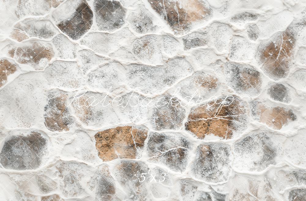 Kate Hiver Pavés Neige Sol Toile de fond conçue par Emetselch - Kate Backdrop FR