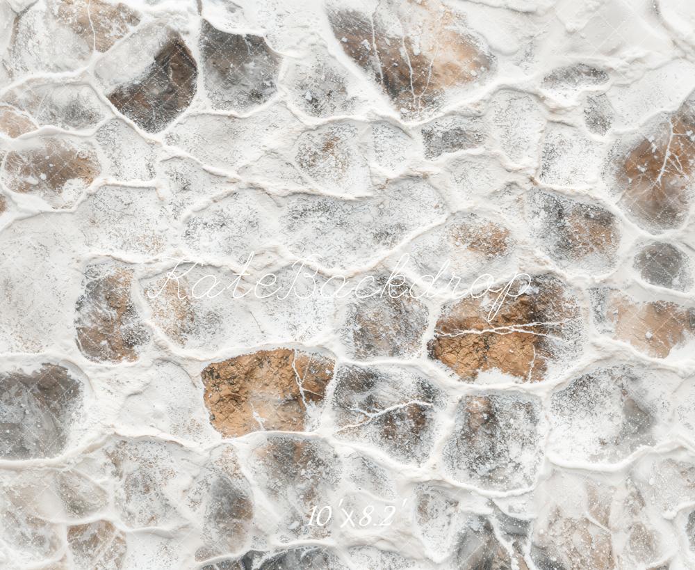 Kate Hiver Pavés Neige Sol Toile de fond conçue par Emetselch - Kate Backdrop FR