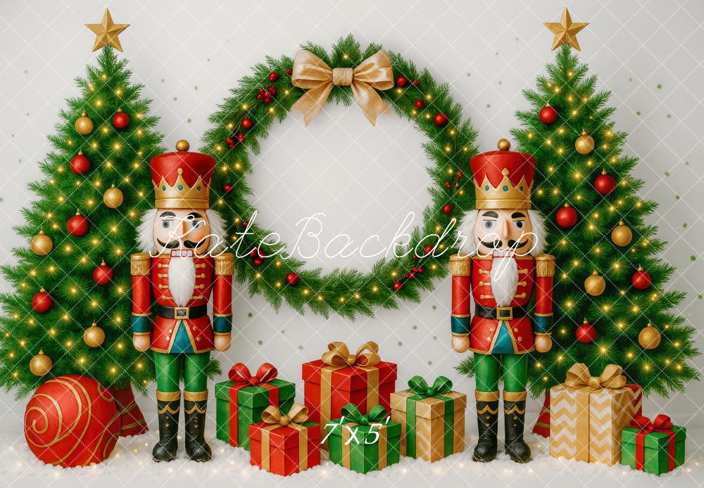 Kate Sapin de Noël Casse-Noisette Cadeaux Toile de fond conçue par Patty Roberts - Kate Backdrop FR