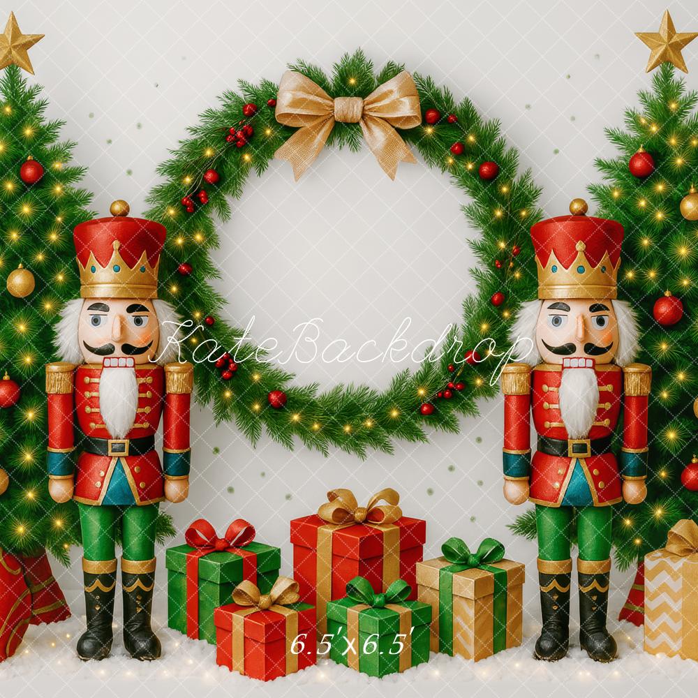 Kate Sapin de Noël Casse-Noisette Cadeaux Toile de fond conçue par Patty Roberts - Kate Backdrop FR