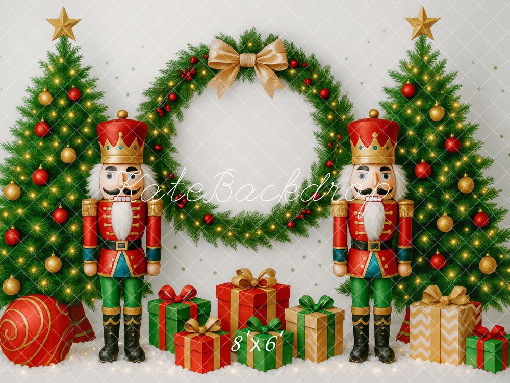 Kate Sapin de Noël Casse-Noisette Cadeaux Toile de fond conçue par Patty Roberts - Kate Backdrop FR