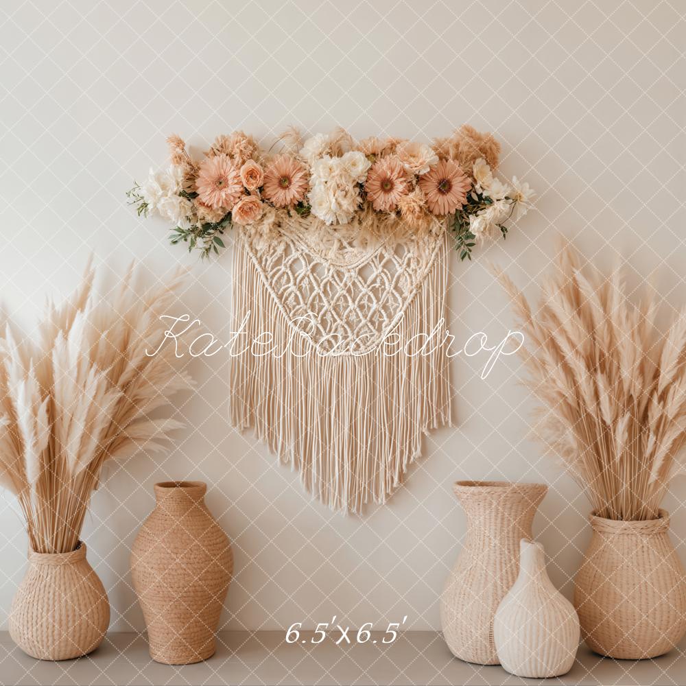 Kate Bohème Vases Fleur Beige Toile de fond conçue par Emetselch - Kate Backdrop FR