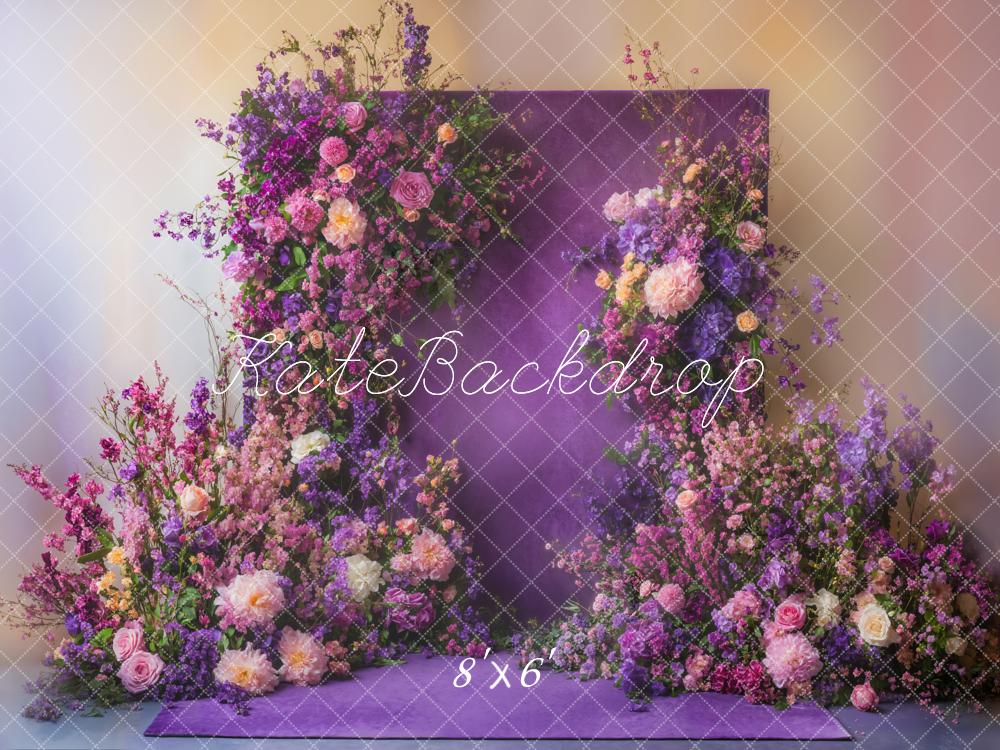 Kate Fleurs Violet Romantique Portrait Toile de fond conçue par Emetselch - Kate Backdrop FR
