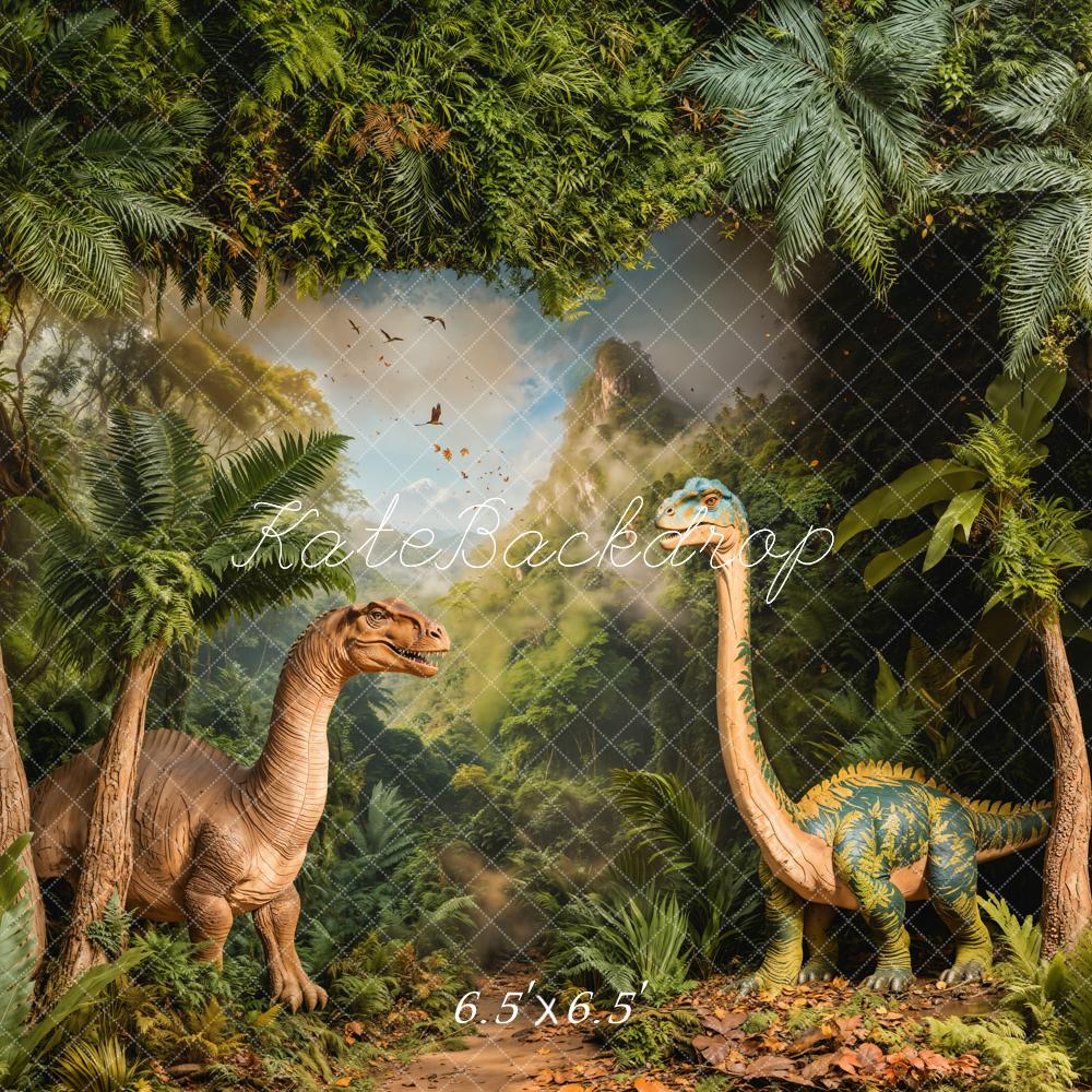 Kate Forêt Dinosaure Arbre Montagne Toile de fond conçue par Emetselch - Kate Backdrop FR