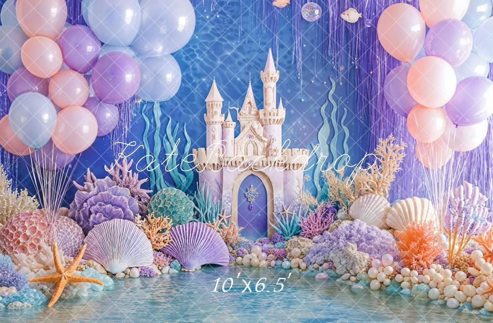 Kate Château Sous-marin Ballons Anniversaire Toile de fond conçue par Emetselch - Kate Backdrop FR