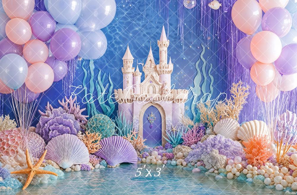 Kate Château Sous-marin Ballons Anniversaire Toile de fond conçue par Emetselch - Kate Backdrop FR