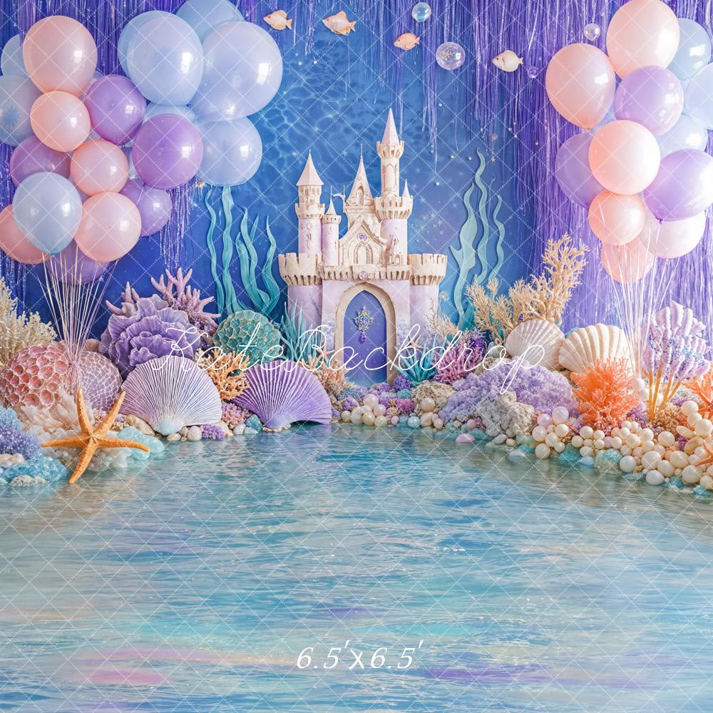 Kate Château Sous-marin Ballons Anniversaire Toile de fond conçue par Emetselch - Kate Backdrop FR
