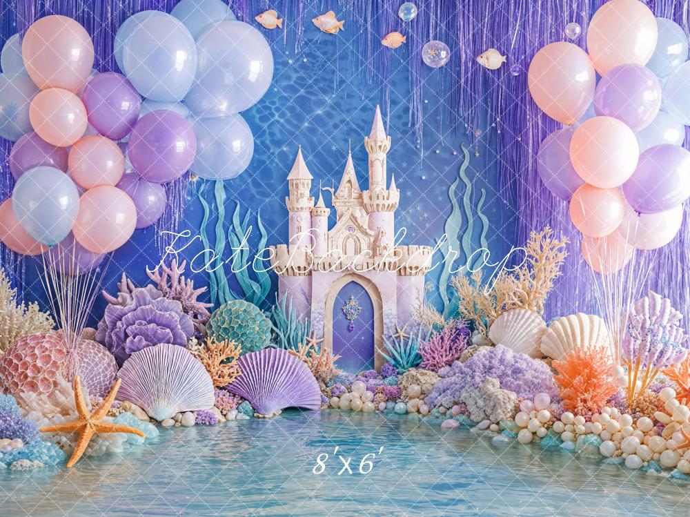 Kate Château Sous-marin Ballons Anniversaire Toile de fond conçue par Emetselch - Kate Backdrop FR