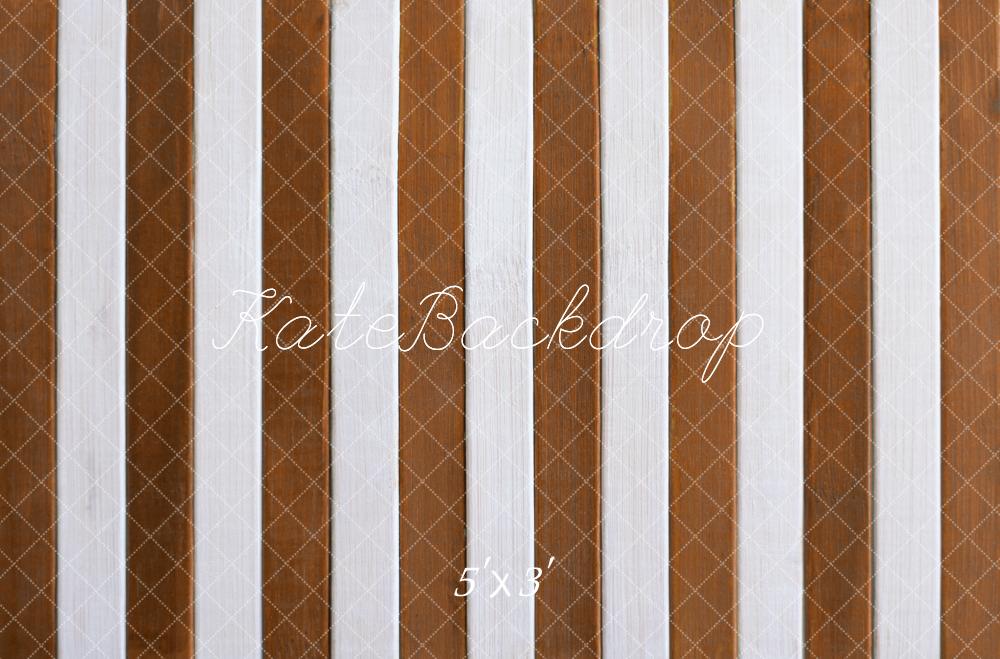 Kate Noël Sol rayé Marron et Blanc Toile de fond conçue par Mini MakeBelieve - Kate Backdrop FR