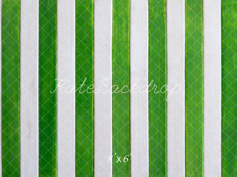 Kate Noël Sol rayé Vert et Blanc Toile de fond conçue par Mini MakeBelieve - Kate Backdrop FR