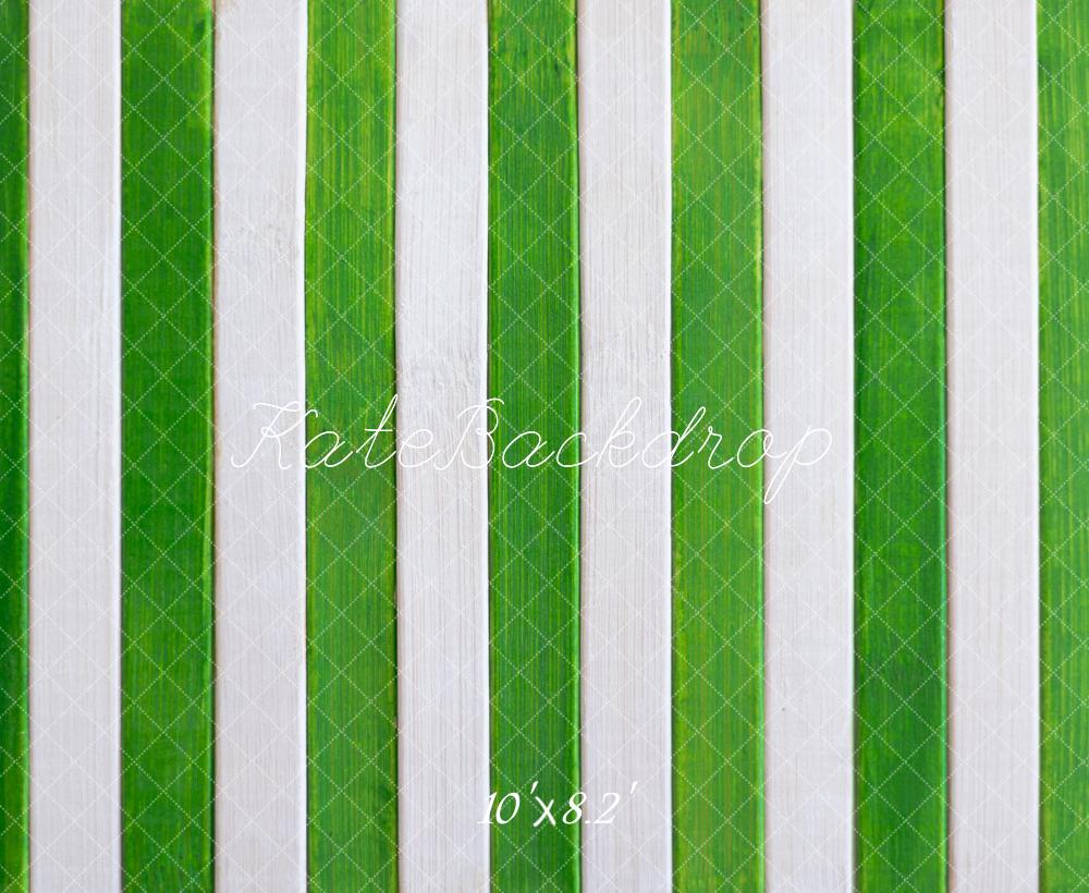Kate Noël Sol rayé Vert et Blanc Toile de fond conçue par Mini MakeBelieve - Kate Backdrop FR