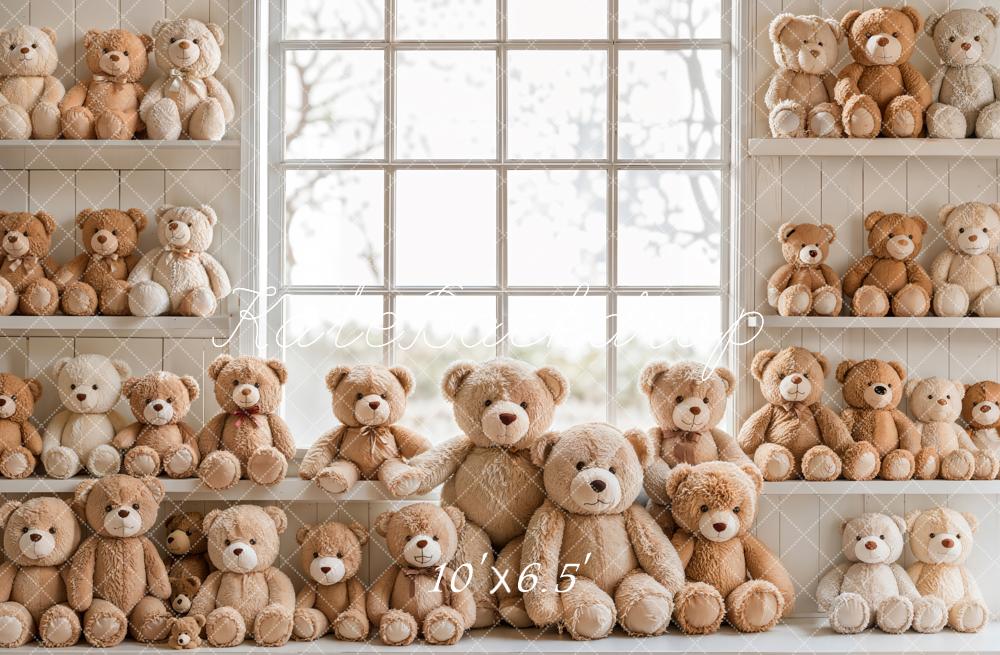 Kate Ours en peluche Fenêtre Anniversaire Toile de fond conçue par Emetselch - Kate Backdrop FR