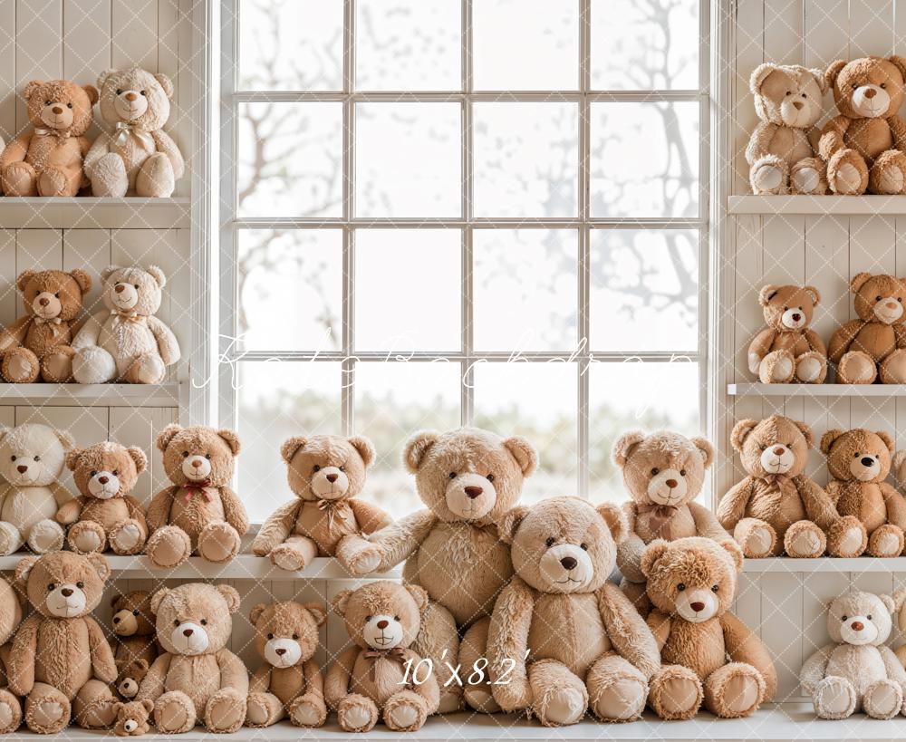 Kate Ours en peluche Fenêtre Anniversaire Toile de fond conçue par Emetselch - Kate Backdrop FR