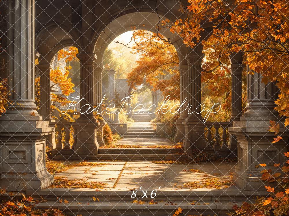 Kate Automne Architecture Rétro Érable Arche Toile de fond conçue par Emetselch - Kate Backdrop FR