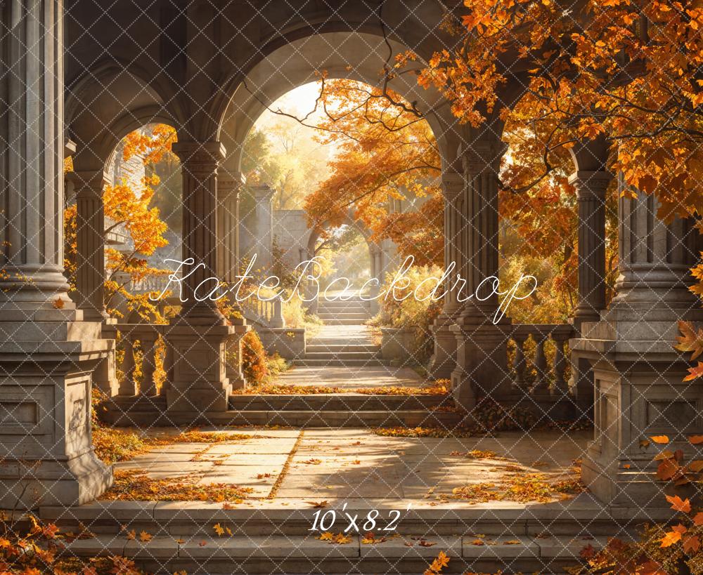 Kate Automne Architecture Rétro Érable Arche Toile de fond conçue par Emetselch - Kate Backdrop FR