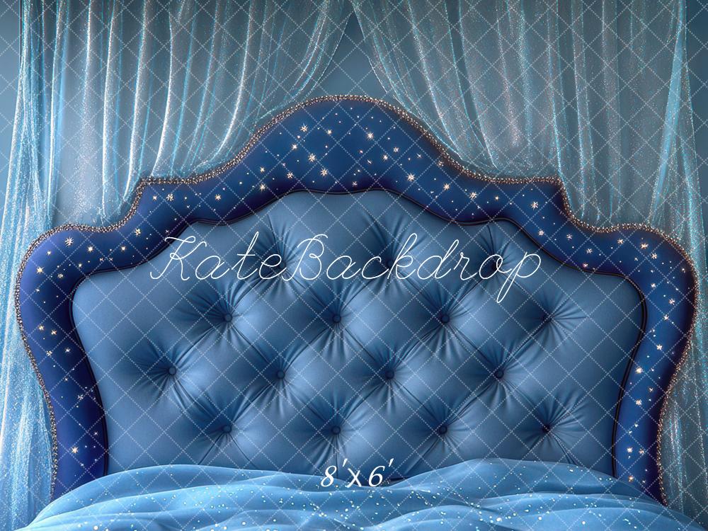 Kate Tête de lit Élégant Bleu Rideau Toile de fond conçue par Mini MakeBelieve - Kate Backdrop FR