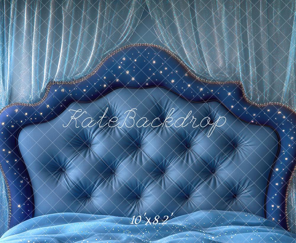 Kate Tête de lit Élégant Bleu Rideau Toile de fond conçue par Mini MakeBelieve - Kate Backdrop FR
