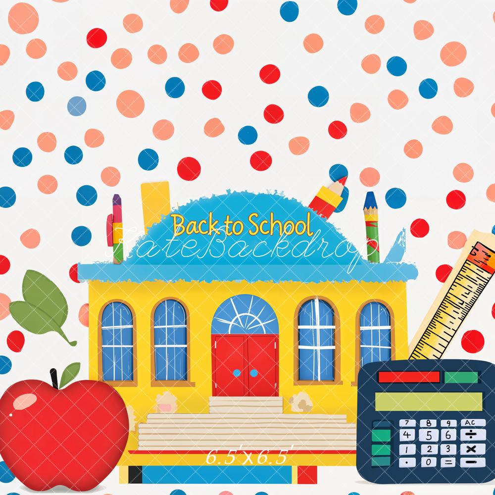 Kate Scolaire École Pomme Calculatrice Toile de fond conçue par Emetselch