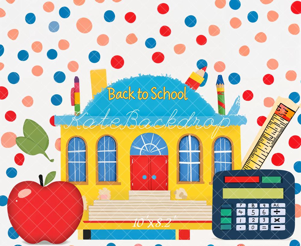 Kate Scolaire École Pomme Calculatrice Toile de fond conçue par Emetselch