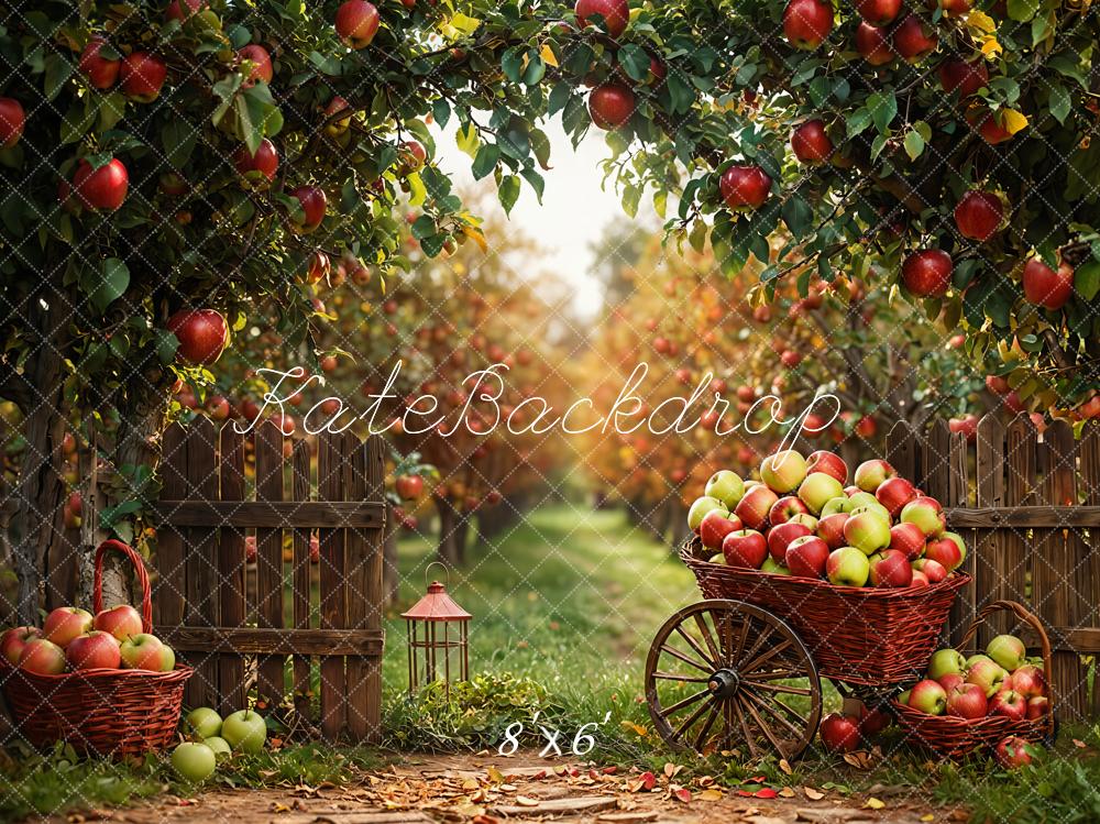Kate Automne Pommes Verger Récolte Toile de fond conçue par Emetselch