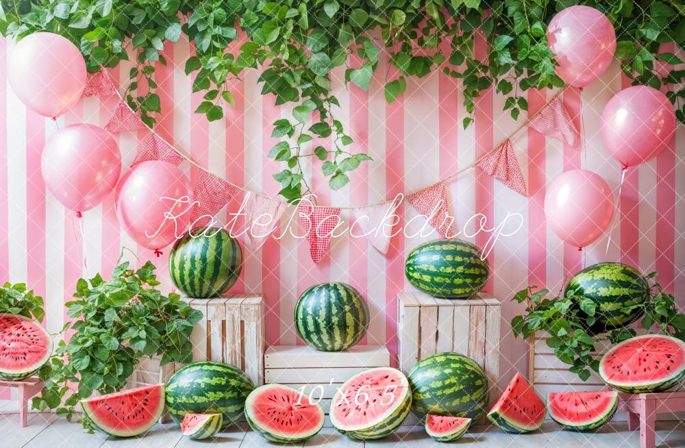 Kate Été Pastèque Anniversaire Rose Toile de fond conçue par Emetselch - Kate Backdrop FR
