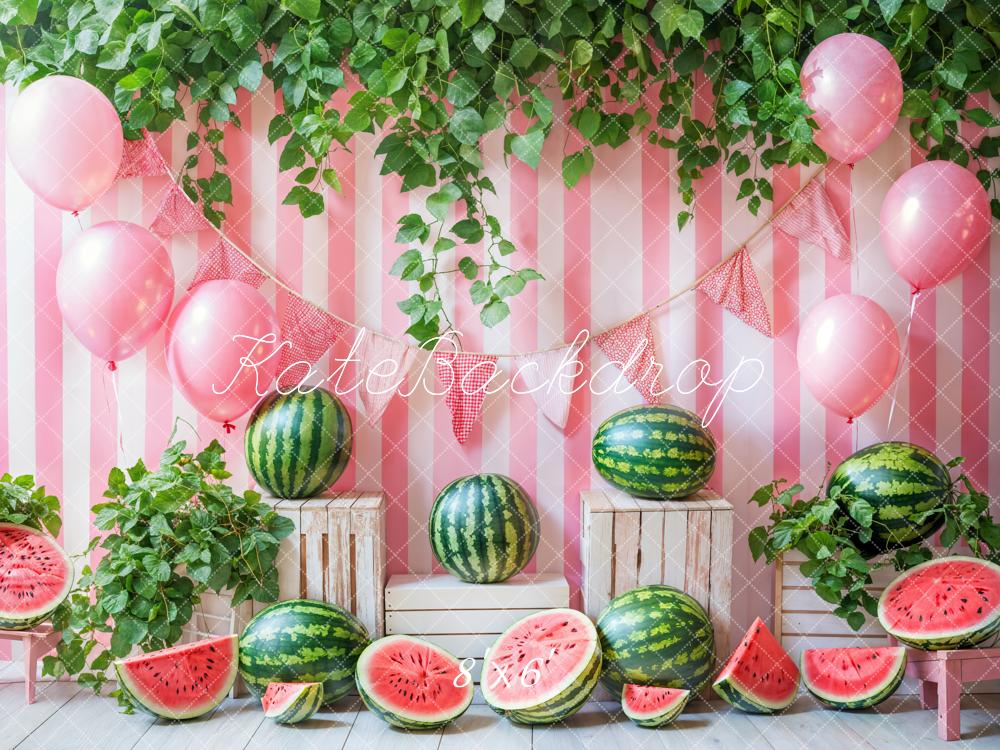 Kate Été Pastèque Anniversaire Rose Toile de fond conçue par Emetselch - Kate Backdrop FR