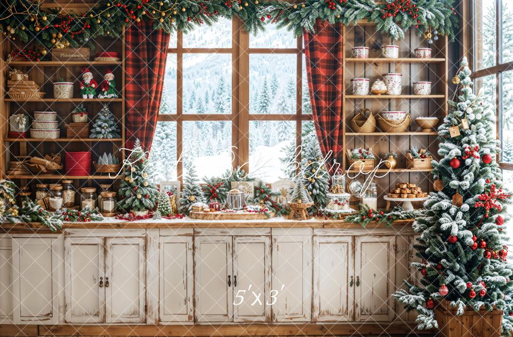 Kate Noël Cuisine Vaisselle Fenêtre Toile de fond conçue par Emetselch - Kate Backdrop FR