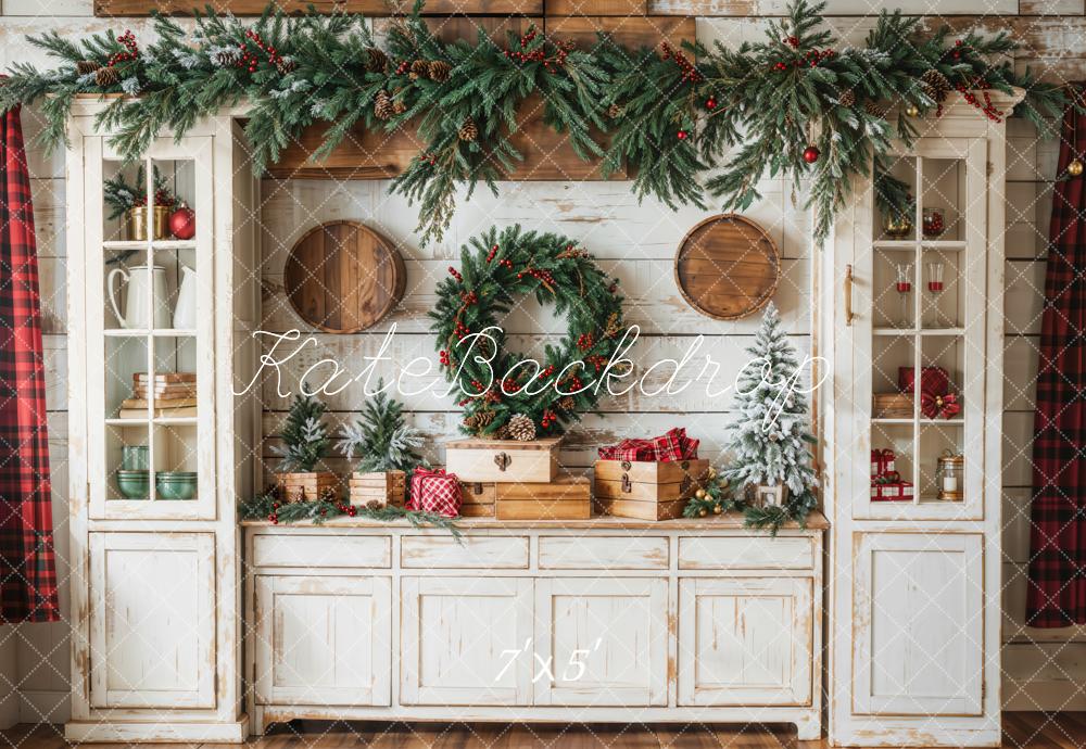 Kate Noël Armoire Rustique Blanc Toile de fond conçue par Emetselch - Kate Backdrop FR