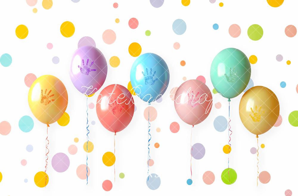 Kate Points Colorés Ballons Fête Toile de fond conçue par Emetselch - Kate Backdrop FR