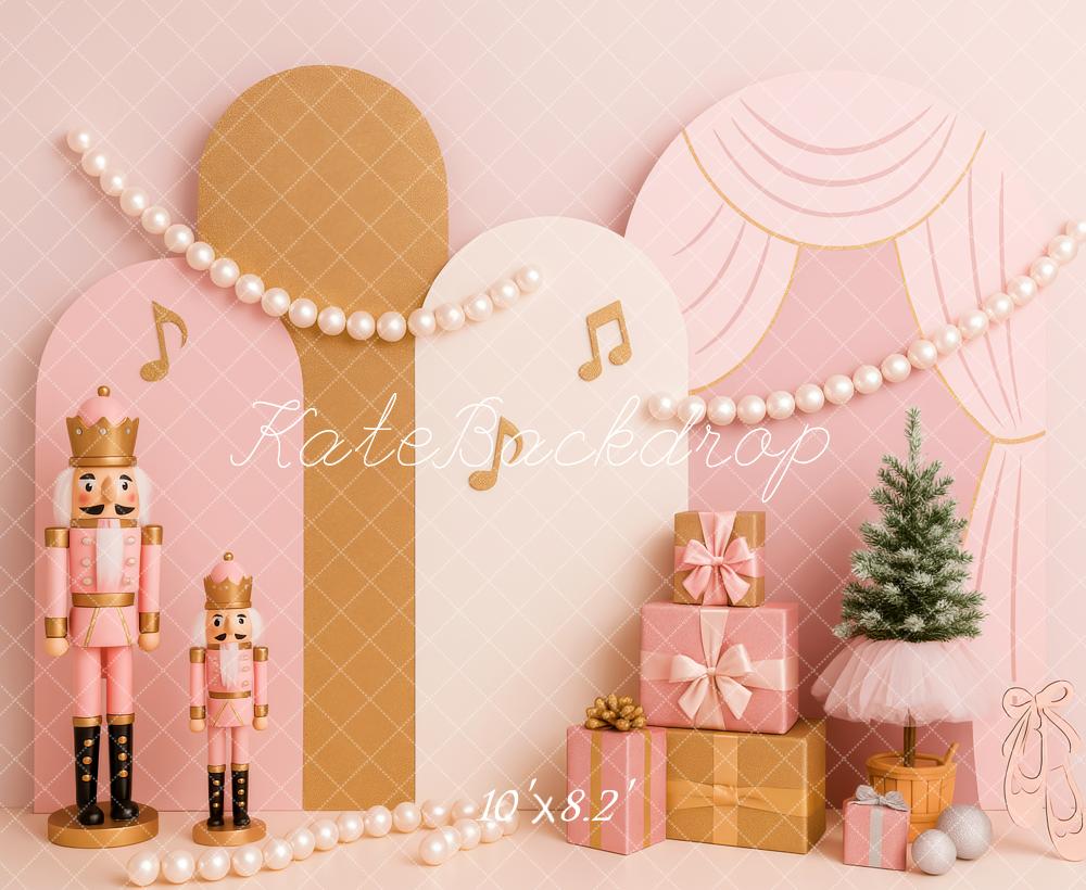 Kate Noël Rose Casse-Noisette Perle Cadeaux Toile de fond conçue par Patty Roberts - Kate Backdrop FR