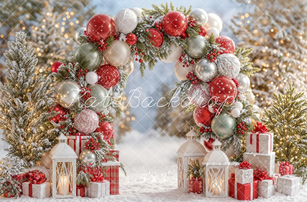 Kate Noël Décorations Arche Neige Cadeaux Toile de fond conçue par Emetselch - Kate Backdrop FR