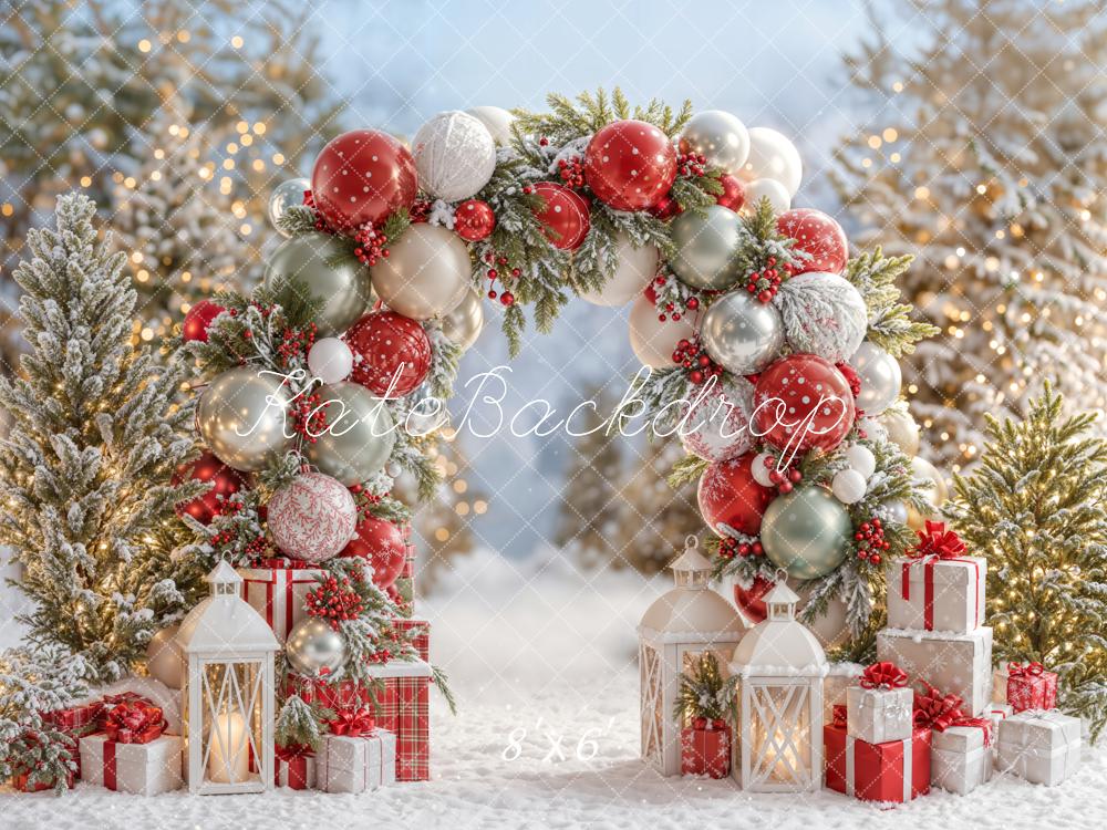 Kate Noël Décorations Arche Neige Cadeaux Toile de fond conçue par Emetselch - Kate Backdrop FR