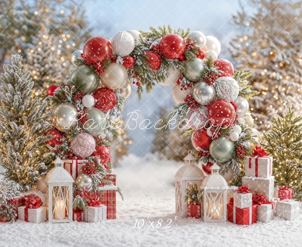 Kate Noël Décorations Arche Neige Cadeaux Toile de fond conçue par Emetselch - Kate Backdrop FR