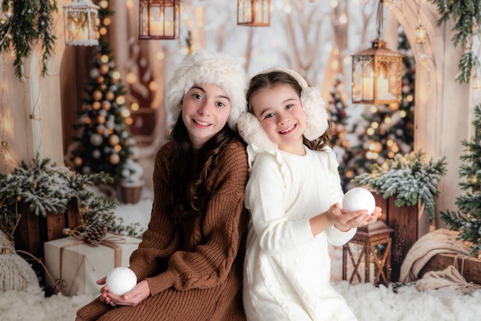 Kate Noël Arche Neige Arbres Lumière Toile de fond conçue par Emetselch - Kate Backdrop FR