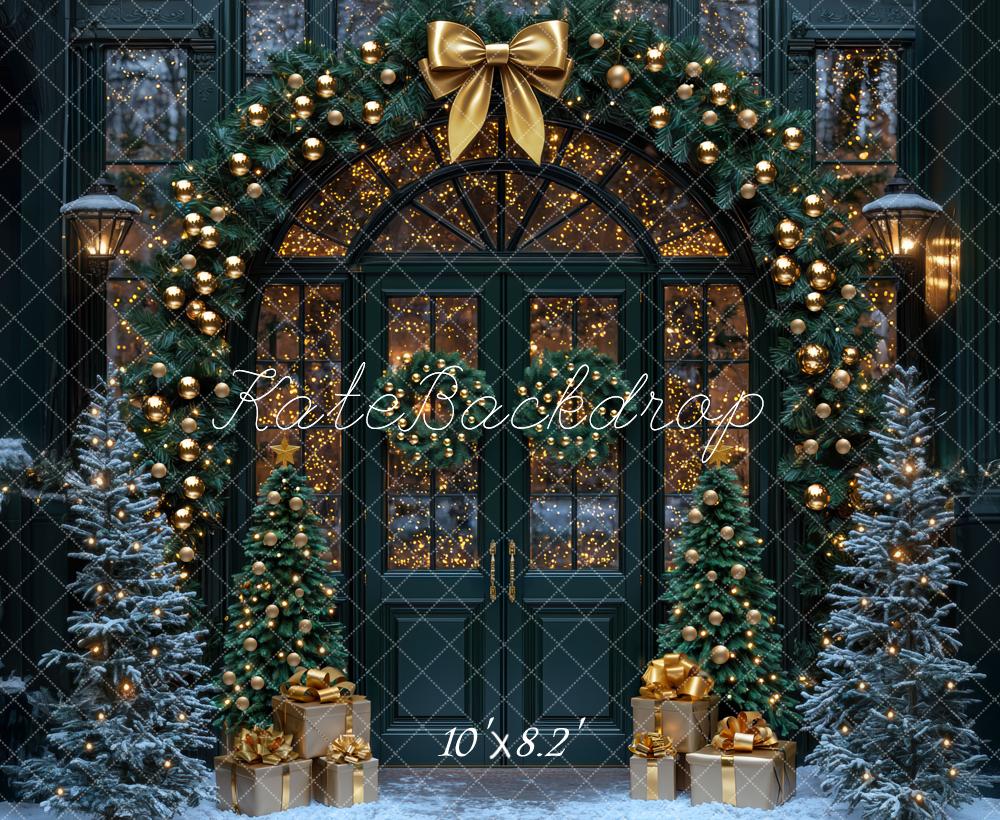 Kate Sapin de Noël Porte Arche Nuit Toile de fond conçue par Mini MakeBelieve - Kate Backdrop FR